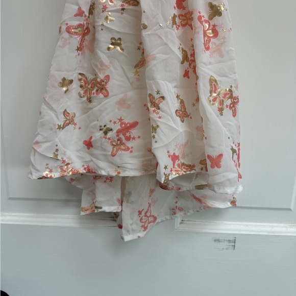 NWOT Epic Threads 3T White Butterfly Sleeveless Girls Hi Low Dress - Picture 2 of 5